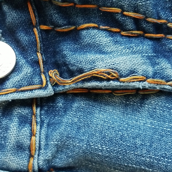 (26W) True Religion Women's Low Rise Slim Fit Jeans Western Distressed - Picture 11 of 11